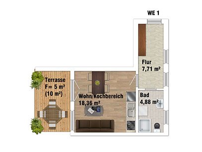 Wohneinheit 1